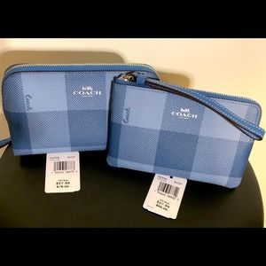 Authentic Coach Makeup Bag and Matching Wristlet